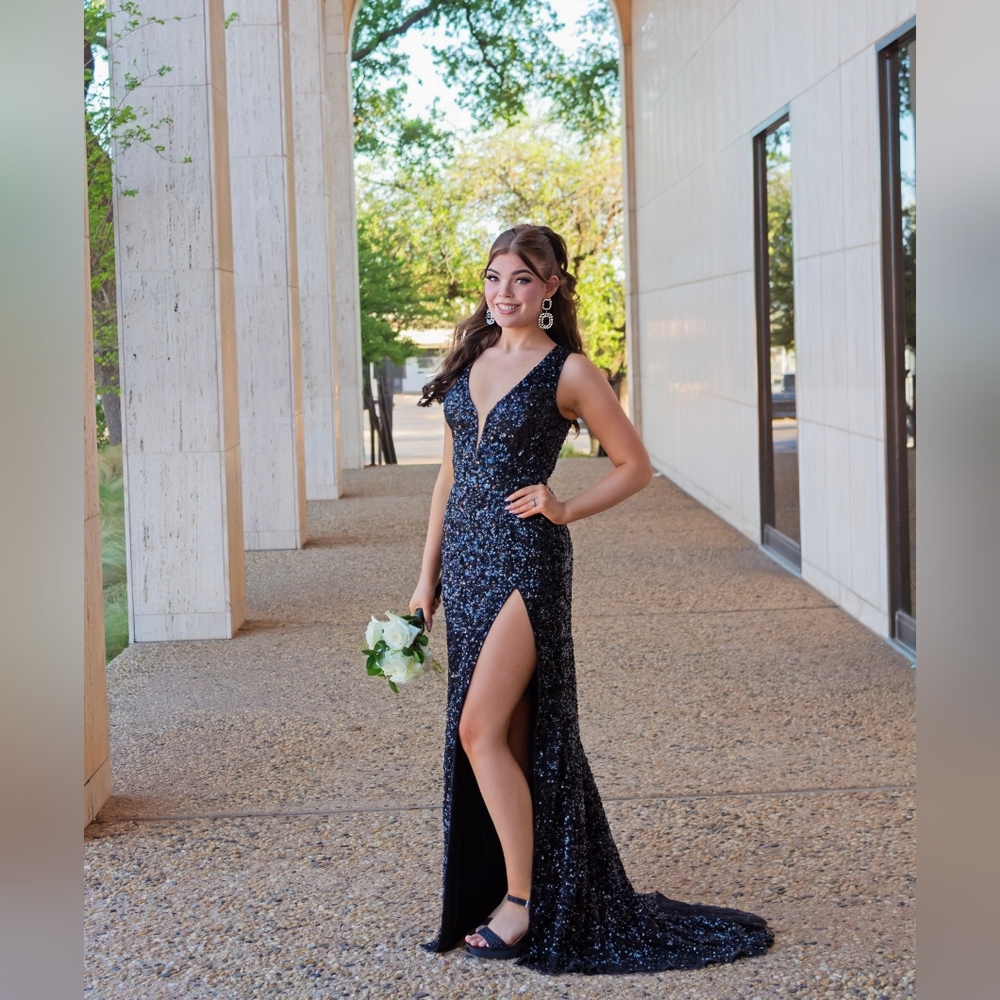 Black Sequin Gown